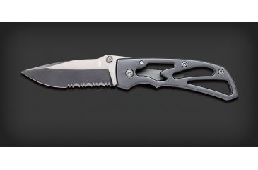 Image of Gerber Powerframe Serrated Folding Clip Knife Clam 22 41964