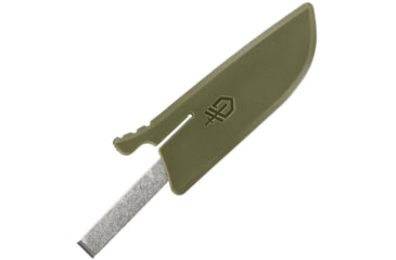 Image of Gerber Spine Fixed Blade Knife, 8.5 in Overall, 3.75 in Drop Point 7Cr17MoV Blade, Green Rubberized Glass Filled Nylon Handle, Clam, 31-003486NRRP