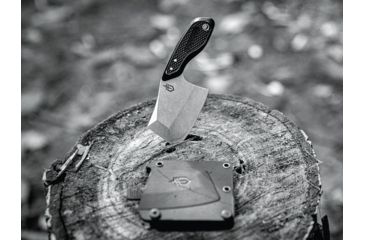 Image of Gerber Tri-Tip Fixed Blade Knife, 7CR17MOV Steel, Cleaver, Green, 30-001694