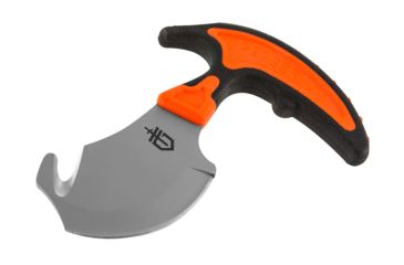 Image of Gerber Vital Skin &amp; Buck Knife, Black/Orange Handle w/Cloth Sheath GE31-002743
