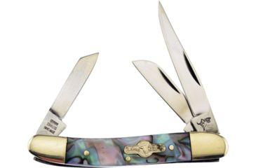 Image of German Bull Range Rider Mosaic Folding Knife,Stainless Steel,Clip and Sheepsfoot,Mosaic,Composition Handle GB106MOZ