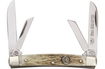 Image of German Eye Congress Stag Folding Knife,Solingen Steel Blade, Genuine Stag Handle GE56DS