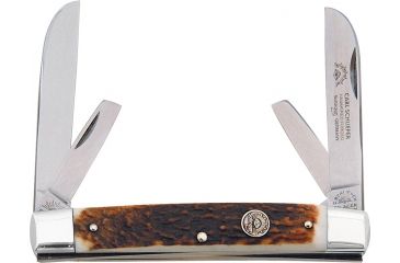 Image of German Eye Four Blade Congress Folding Knife,4in closed,Solingen Steel Blade, Genuine Stag Handle GE60DS