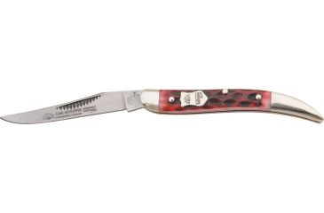 Image of German Eye Toothpick Folding Knife,Solingen Long Clip Blade, Red Pick Bone Handle GETPRB