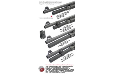 Image of GG&amp;G Benelli M2 12ga 3-Shot Magazine Tube Extension, Black, GGG-1628-3-7RD