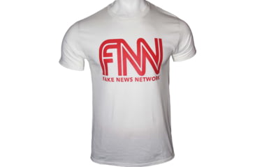 Image of Gi Men's T-shirt Trump Fake News Network Medium White!