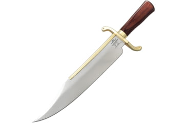 Image of Gil Hibben 65th Anniversary West Bowie Knife, 20.5in Overall, 14in Mirror Bowie Blade, Brown Pakkawood Handle, Leather Sheath, GH5121