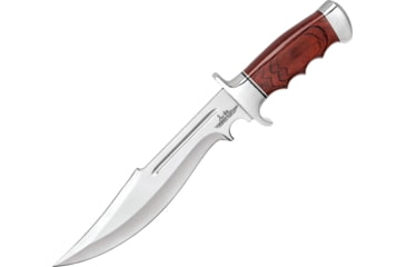 Image of Gil Hibben Legionnaire Bowie II Knife, 9.5 7Cr17MoV stainless clip point blade, Brown finger grooved pakkawood handle, GH5068
