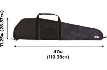 Image of Girls With Guns Midnight Lockable Rifle Case, 46in Scoped/Non-Scoped Rifle, Black/Shade Blackout Camo, 47 in x 11.25 in, 907-46