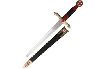 Image of Gladius Heaven Knight Dagger, 10.5 unsharpened stainless blade, Brass finish metal alloy handle, 589