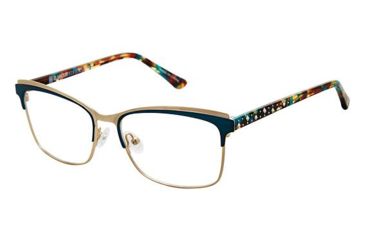 Image of Glamour Editor's Pick GL1005 Progressive Prescription Eyeglasses - Frame Teal/Rose Gld, Size 54/16mm GL100503