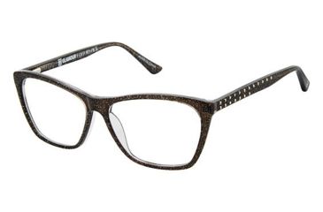 Image of Glamour Editor's Pick GL1006 Progressive Prescription Eyeglasses - Frame Black Glitter, Size 53/14mm GL100601