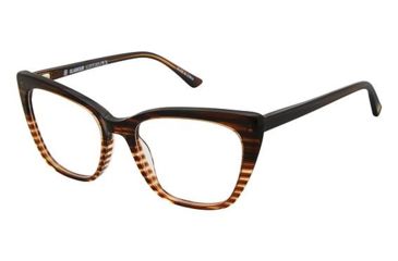 Image of Glamour Editor's Pick GL1022 Prescription Eyeglasses - Frame Brown Stripe, Size 53/18mm GL102201