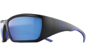 Image of Glock Blue Line Tactical Glasses Blue Mirror Lens Black Frame, AS41040