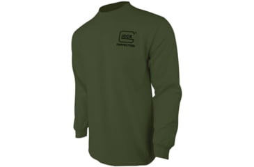 Image of Glock Born In Austria Cotton Long Sleeve Shirt - Men's, Military Green, Small, AP96065