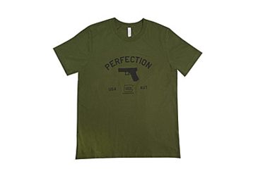 Image of Glock Short Sleeve Perfection Pistol T-Shirt, OD Green, XXXL, GLAA68145