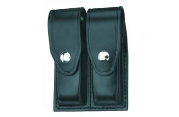 Image of Gould &amp; Goodrich Double Magazine Case w/Snap Closure, Brass Snap - Glock 17/19, Black, B627-7BR