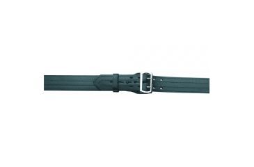 Image of Gould & Goodrich Leather Lined Duty Belt, 4 Row Stitched, 56, Brass Buckle, Black, B59-56FL4RBR