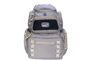 Image of GPS Pistolero Handgun Backpack w/Magazine Storages, 5 Handgun Storages, 4 Magazine Pockets, Visual ID Storage, MOLLE Webbing, Zippers, Waterproof, Rifle Green/Khaki, GPS1712BPRK