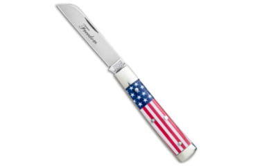 Image of Great Eastern Cutlery GEC #49 Tidioute Freedom Liberty Pocket Knife Flag Acrylic 2.61" Satin, Blue/Red/White, 1095, adult, BHQ-139268