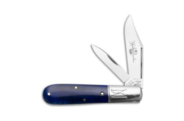 Image of Great Eastern Cutlery GEC Northfield UN-X-LD #77 Yankee Barlow Dyed Smooth Camel Bone 2.8" Satin, Blue, 1095, adult, BHQ-215769