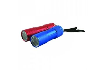 Image of Greatlite 9 LED Aluminum Flashlight, 15 Lumens, 2Pc Set, Blue/Red, 32846