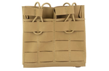 Image of Grey Ghost Gear Double Mag Pouch, Fits AR15 Magazines, Laminate Construction, Coyote Brown, Includes 2 MALICE Clips, 1086-14