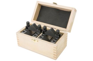 Image of Grizzly Industrial 90 V-Blocks w/ Clamp Set - 2-1/2in. x 2-1/2in. x 2in. G9816