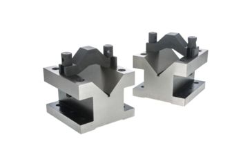 Image of Grizzly Industrial 90 V-Blocks w/ Clamp Set - 4-1/8in. x 4-1/8in. x 3-1/16in. G5645