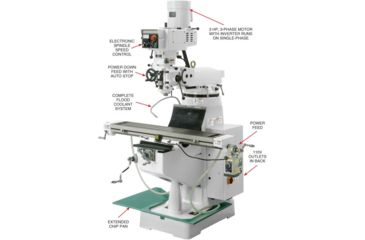 Image of Grizzly Industrial 9in. x 48in. High Precision Variable-Speed Vertical Mill G0667X