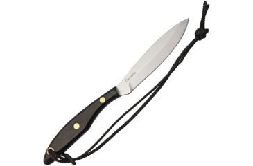 Image of Grohmann Trout &amp; Bird Knife Black Linen Fixed Blade Knife, 4in, Black, Linen Micarta Handle GRM2S