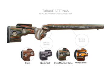 Image of GRS Rifle Stocks Sporter Rifle Stocks, Tikka T3/T3X, Left Hand, Green Mountain Camo, GRS103505
