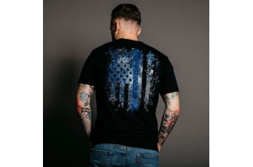 Image of Grunt Style Blue Shield T-Shirt - Mens, Black, Large, GS3073-L