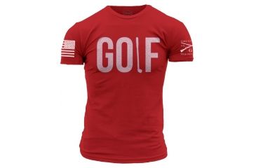 Image of Grunt Style Men's The Golf  Tee Shirt, Red, Large GS1555-L