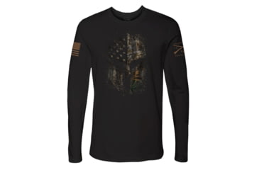 Image of Grunt Style Realtree Edge American Spartan Long Sleeve T-Shirt - Mens, Black, Small, GS4395-S