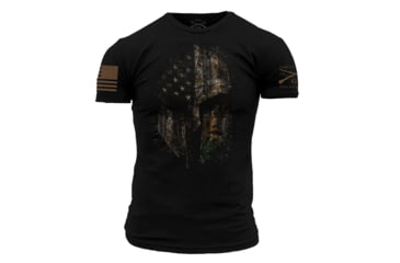 Image of Grunt Style Realtree Edge American Spartan Short Sleeve T-Shirt - Mens, Black, Extra Large, GS3649-XL