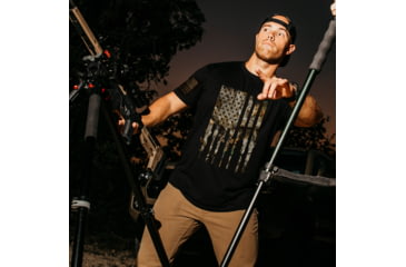 Image of Grunt Style Realtree Edge Rifle Flag T-Shirt - Mens, Black, Extra Large, GS3639-XL