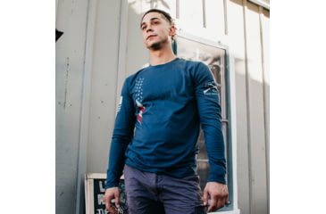 Image of Grunt Style True Colors Long Sleeve T-Shirt - Mens, Indigo, Extra Large, GS3638-XL