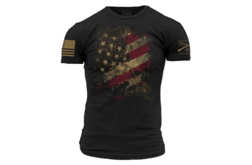 Image of Grunt Style Worn Flag 2.0 T-Shirt - Mens, Black, Medium, GS2742-M
