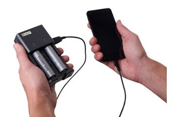 Image of Guard Dog Security Dual Smart Battery Charger With USB Input, Black TL-GDCHSM1