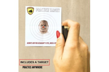 Image of Guard Dog Security Practice Pepper, 1/2 oz Hard Case Keychain Pepper Spray w/ Foldable Target, Black, One Size, PS-GDQAPP-BK