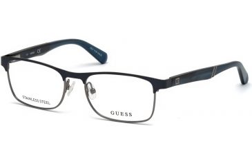 Image of Guess GU1952 Eyeglass Frames - Matte Blue Frame Color
