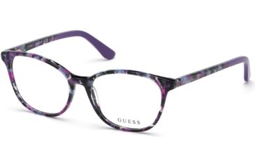 Image of Guess GU2698 Progressive Prescription Eyeglasses - Violet Frame, 52 mm Lens Diameter GU269852083