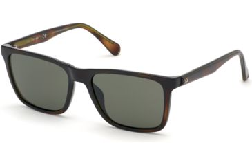 Image of Guess GU6935 Sunglasses - Dark Havana Frame Color, Green Lens Color