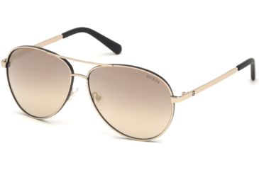 Image of Guess GU6948 Sunglasses - Gold Frame Color, Smoke Mirror Lens Color
