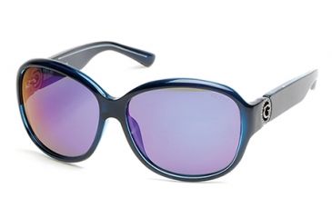 Image of Guess GU7406 Sunglasses - Blue Frame Color, Blue Mirror Lens Color