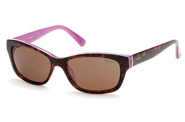 Image of Guess GU7409 Sunglasses - Dark Havana Frame Color, Brown Lens Color