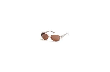 Image of Guess GU7425 Sunglasses - Shiny Beige Frame Color, Brown Lens Color