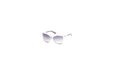Image of Guess GU7456 Sunglasses - Shiny Violet Frame Color, Gradient Smoke Lens Color
