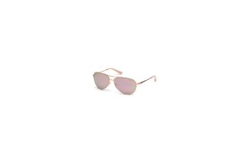 Image of Guess GU7468 Sunglasses - Shiny Rose Gold Frame Color, Smoke Mirror Lens Color